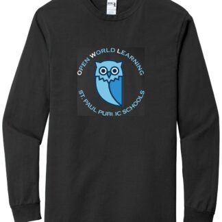 CLOSEOUT: Owl Round Color Logo Black Long-Sleeve (size M only)