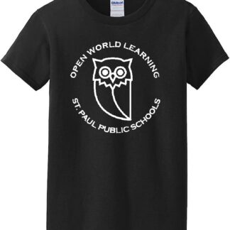 Owl Round Logo Black and White T-Shirt